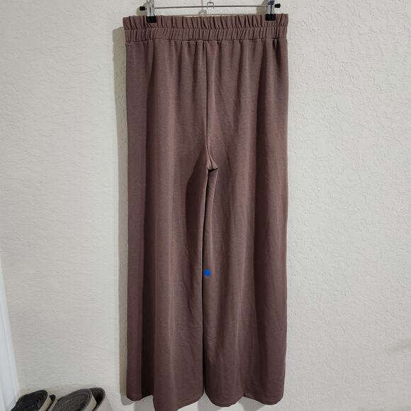 Sozy McKenna Brown Effortless and Chic Flowy Wide Leg Terry Pants Size M - Picture 6 of 8